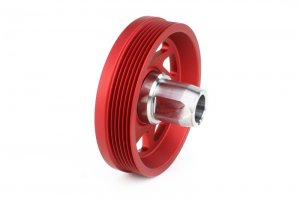 Subaru Forester Crank Pulley - Perrin Performance - Lightweight - Red - `16-`18
