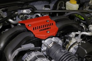 Subaru BRZ Engine Cover - Perrin Performance - PA Pulley Cover - Red - `22-`25