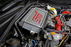 Subaru Forester Strut Brace - Front - Perrin Performance - Black - `04-`08