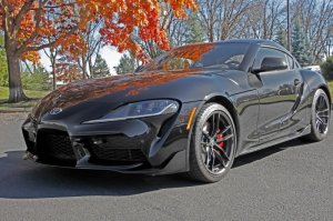 Toyota Supra Tow Hook Kit - Front - Perrin Performance - Black - `20-`25