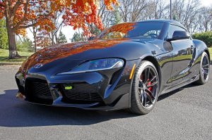 Toyota Supra Tow Hooks - Front - Perrin Performance - Neon Yellow - `20-`25