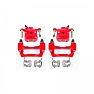Subaru Impreza Brake Calipers - Rear - PowerStop - Red Powder Coated - Red - `08-`14