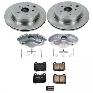 Subaru Impreza Brake Kit - Rear - PowerStop - Autospecialty Rotors + Evolution Ceramic Pads + Non-Coated Calipers - `08-`14