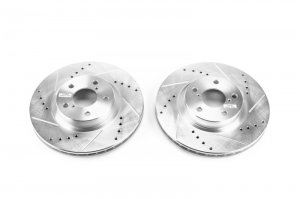 Subaru Impreza Brake Rotors (2) - Front - PowerStop - Evolution Drilled & Slotted - `17-`19