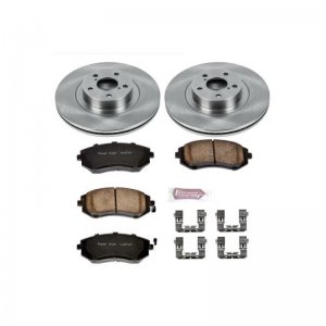 Subaru Impreza Brake Kit - Front - PowerStop - Autospecialty Rotors + Z17 Evolution Plus Ceramic Pads - `08-`10