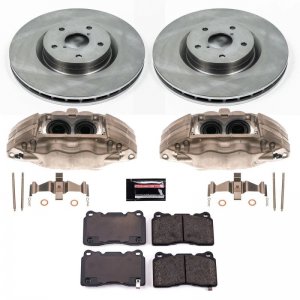 Subaru Impreza Brake Kit - Front - PowerStop - Autospecialty Rotors + Evolution Ceramic Pads + Non-coated Calipers - `05-`14