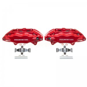 Subaru Impreza Brake Calipers - Front - PowerStop - High-Temp Red Powder Coated - Red - `04-`14