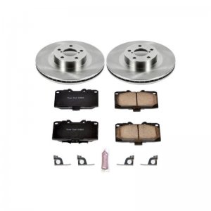 Subaru Impreza Brake Kit - Front - PowerStop - Autospecialty Rotors + Z17 Evolution Plus Ceramic Pads - `06-`07