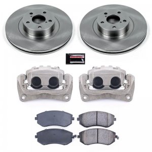 Subaru Impreza Brake Kit - Front - PowerStop - Autospecialty Rotors + Evolution Ceramic Pads + Non-Coated Calipers - `08-`10
