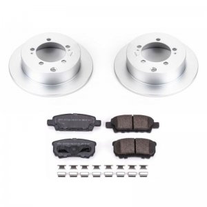 Mitsubishi Lancer Brake Kit - Rear - PowerStop - Genuine Geomet Coated Rotors + Z17 Ceramic Pads - `04-`06