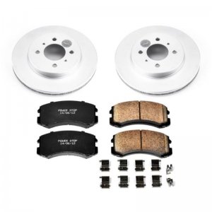 Mitsubishi Lancer Brake Kit - Front - PowerStop - Z17 Evolution Geomet Coated Rotors + Ceramic Pads - `02-`07