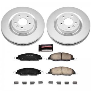 Ford Mustang Brake Kit - Front - PowerStop - Z17 Evolution Geomet Coated Rotors + Ceramic Pads - `11-`14