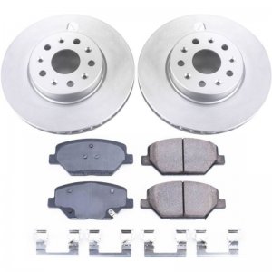 Chevrolet Camaro Brake Kit - Front - PowerStop - Genuine Geomet Coated Rotors + Z17 Low-Dust Ceramic Pads - `16-`19