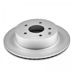 Nissan 350Z Brake Rotor (1) - Rear - PowerStop - Evolution Coated - Silver - `03-`05