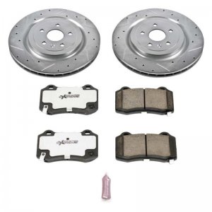 Chevrolet Camaro Brake Kit - Rear - PowerStop - Drilled/Slotted Rotors + Carbon-Fiber Ceramic Pads - `10-`15