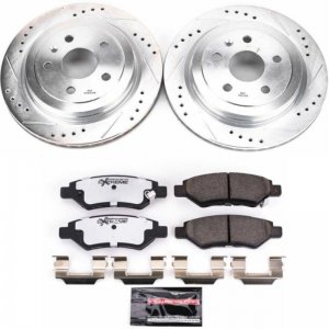 Chevrolet Camaro Brake Kit - Rear - PowerStop - Drilled & Slotted Rotors + Carbon-Fiber Ceramic Pads - `10-`15