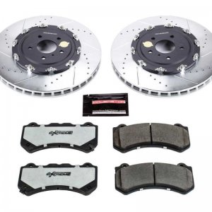 Nissan GT-R Brake Kit - Front - PowerStop - Drilled & Slotted Rotors + Carbon-Fiber Ceramic Pads - `09-`11
