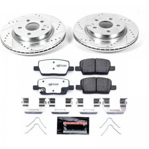 Chevrolet Camaro Brake Kit - Rear - PowerStop - Drilled & Slotted Rotors + Carbon-Fiber Ceramic Pads - `16-`21