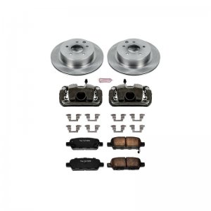 Nissan 350Z Brake Kit - Rear - PowerStop - Autospecialty Rotors + Evolution Ceramic Pads + Non-Coated Calipers - `03-`05
