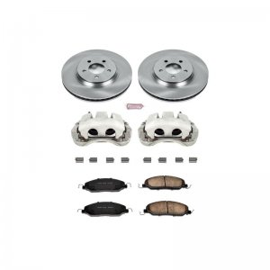 Ford Mustang Brake Kit - Front - PowerStop - Autospecialty Rotors + Evolution Ceramic Pads + Replacement Calipers - `05-`10