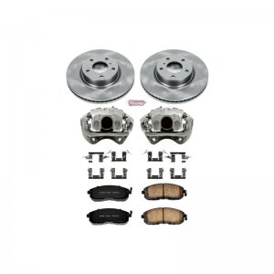 Nissan 350Z Brake Kit - Front - PowerStop - Autospecialty Rotors + Evolution Ceramic Pads + Non-coated Calipers - `03-`05