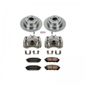 Subaru Forester Brake Kit - Rear - PowerStop - Autospecialty Rotors + Evolution Ceramic Pads + Non-Coated Calipers - `04-`08