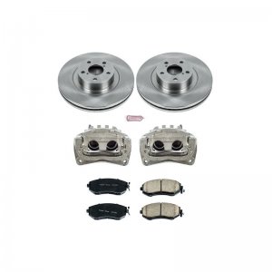 Subaru Forester Brake Kit - Front - PowerStop - Autospecialty Rotors + Evolution Ceramic Pads + Replacement Calipers - `10-`18
