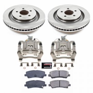 Ford Mustang Brake Kit - Rear - PowerStop - Autospecialty Rotors + Evolution Ceramic Pads + Replacement Calipers - `15-`21
