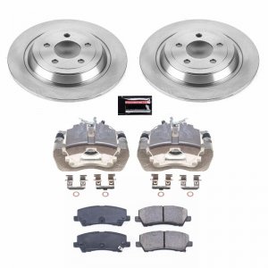 Ford Mustang Brake Kit - Rear - PowerStop - Autospecialty Rotors + Evolution Ceramic Pads + Non-coated Calipers - `15-`19