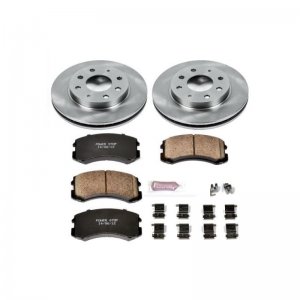 Mitsubishi Lancer Brake Kit - Front - PowerStop - Autospecialty Rotors + Z17 Evolution Plus Ceramic Pads + Stainless-Steel Hardware - `02-`07
