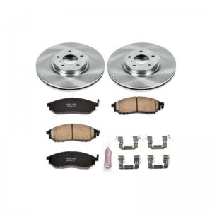 Nissan 350Z Brake Kit - Front - PowerStop - Autospecialty Rotors + Z17 Evolution Plus Ceramic Pads - `06-`09