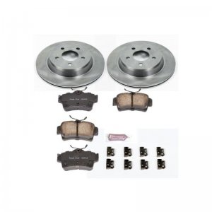 Ford Mustang Brake Kit - Rear - PowerStop - Autospecialty Rotors + Z17 Evolution Plus Ceramic Pads - 2001