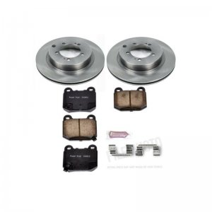 Mitsubishi Lancer Brake Kit - Rear - PowerStop - Autospecialty Rotors + Z17 Evolution Plus Ceramic Pads - `03-`06