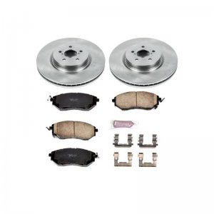 Subaru Forester Brake Kit - Front - PowerStop - Z17 Stock Replacement Rotors + Z17 Evolution Plus Ceramic Pads - `14-`18
