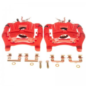 Ford Mustang Brake Calipers (2) - Rear - PowerStop - High-Temp Powder Coated - Red - `15-`18