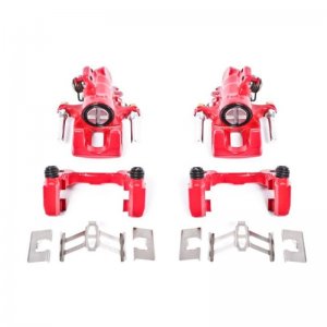 Acura RSX Brake Calipers - Rear - PowerStop - Floating Manual Parking Brake Caliper with Bracket - Red - `02-`06