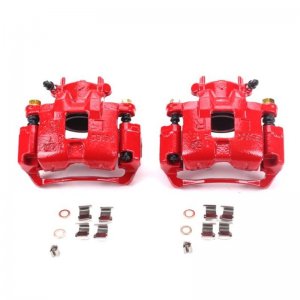 Mitsubishi Lancer Brake Calipers (2) - Front - PowerStop - Red Powder Coated - Red - `02-`07
