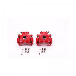 Mitsubishi Lancer Brake Calipers (2) - Front - PowerStop - Red Powder Coated - Red - `02-`07