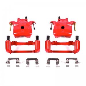 Nissan 350Z Brake Calipers (2) - Front - PowerStop - Floating Caliper with Bracket - Red - `03-`05