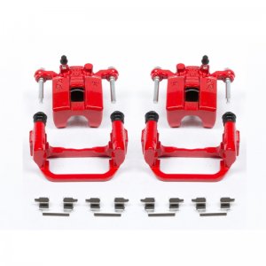 Nissan 350Z Brake Caliper (Pair) - Rear - PowerStop - Performance Brake Caliper with Brackets - Red - `03-`05