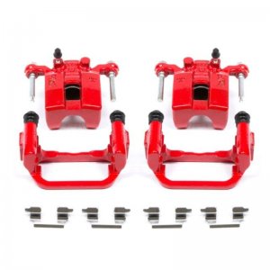 Nissan 350Z Brake Caliper (Pair) - Rear - PowerStop - Performance Brake Caliper with Brackets - Red - `03-`05