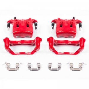 Nissan 370Z Calipers - Front - PowerStop - High-Temp Red Powder Coated - Red - `09-`20