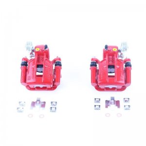 Ford Mustang Brake Calipers - Rear - PowerStop - Red Powder Coated - Red - `03-`04