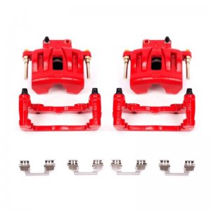 Dodge Challenger Brake Calipers - Front - PowerStop - Floating Caliper with Bracket - Red - `09-`11