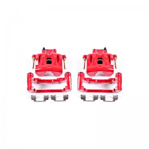 Dodge Challenger Brake Calipers - Front - PowerStop - Floating Caliper with Bracket - Red - `09-`11