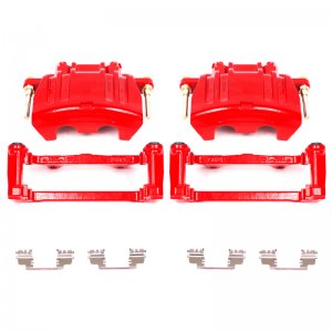 Dodge Charger Brake Calipers - Front - PowerStop - Red Powder Coated - Red - `06-`11