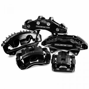 Dodge Charger Brake Calipers (2) - Front - PowerStop - High-Temp Black Powder Coated - Black - `06-`11