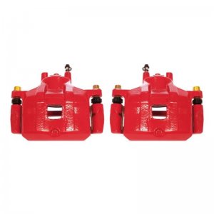 Mitsubishi Lancer Brake Calipers (2) - Front - PowerStop - Red Powder Coated - Red - `08-`17