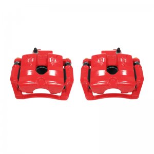 Chevrolet Camaro Brake Calipers - Rear - PowerStop - Red Powder Coated + Brackets - Red - `10-`15