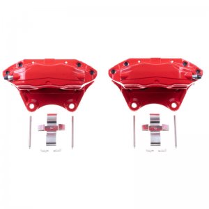 Nissan 350Z Brake Calipers (2) - Rear - PowerStop - Red Powder Coated - Red - `03-`09
